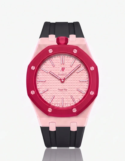 Silicone Strap & Bioceramic Case  Royal Pop Otto Rosso(Customize  Colors)