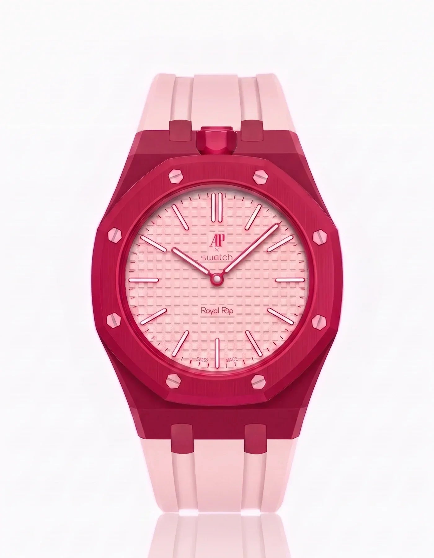 Silicone Strap & Bioceramic Case  Royal Pop Otto Rosso(Customize  Colors)