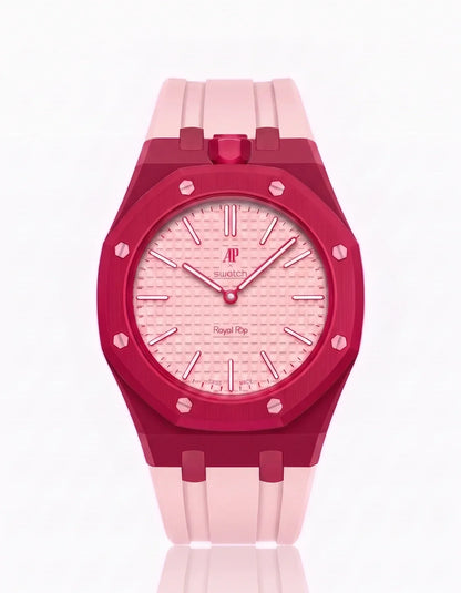 Silicone Strap & Bioceramic Case  Royal Pop Otto Rosso(Customize  Colors)