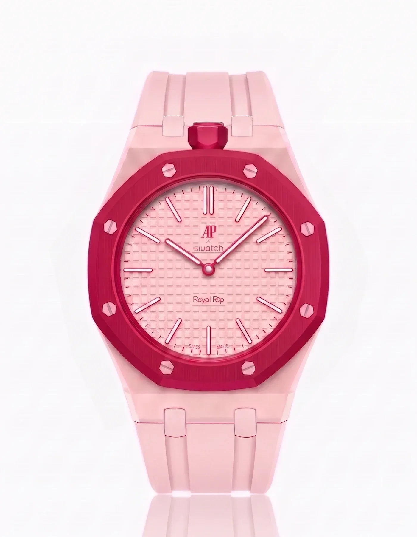 Silicone Strap & Bioceramic Case  Royal Pop Otto Rosso(Customize  Colors)