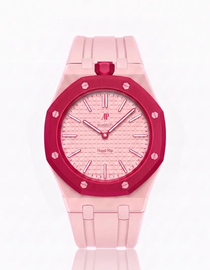 Silicone Strap & Bioceramic Case  Royal Pop Otto Rosso(Customize  Colors)