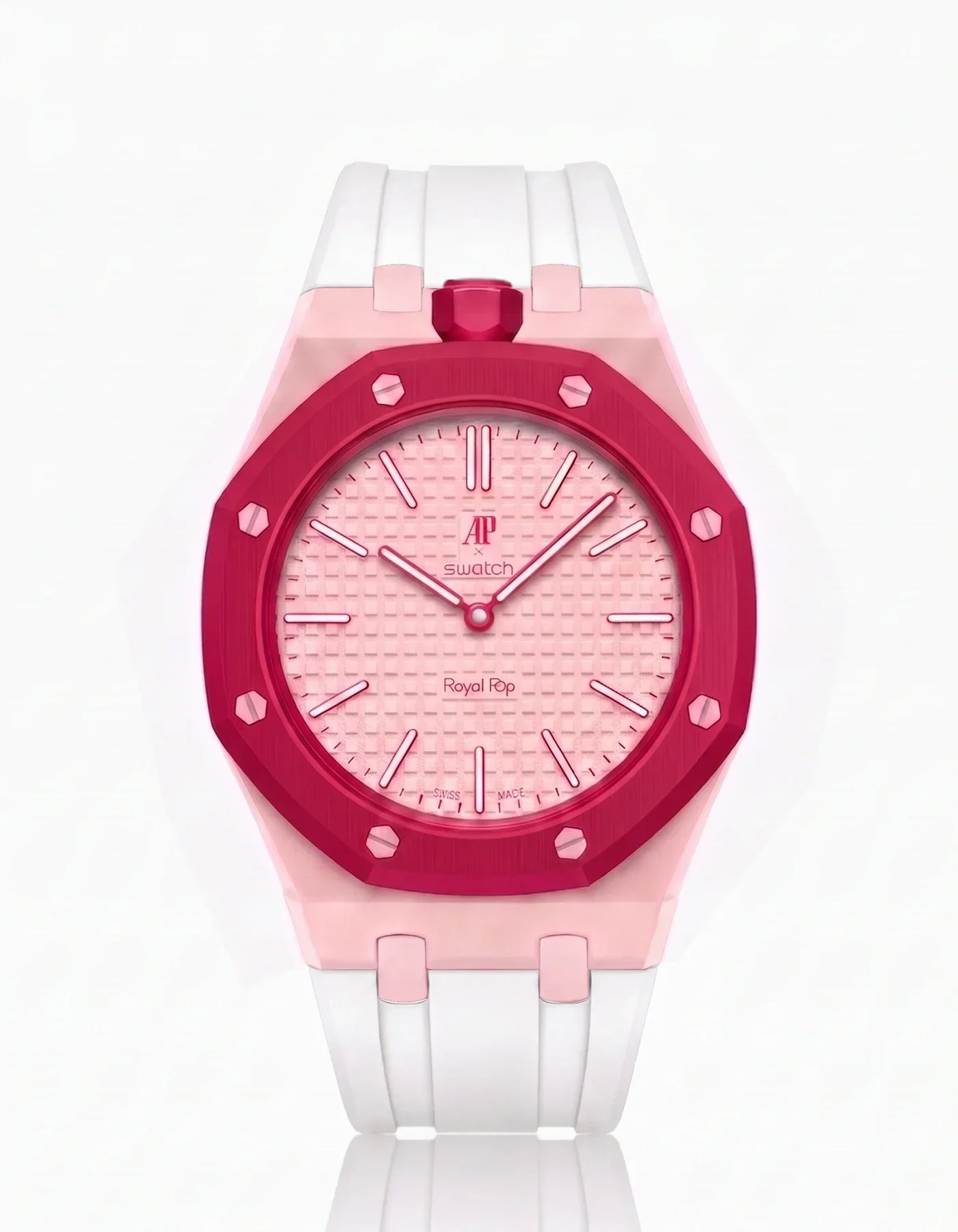 Silicone Strap & Bioceramic Case  Royal Pop Otto Rosso(Customize  Colors)
