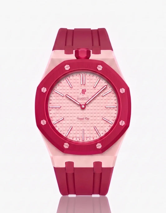 Silicone Strap & Bioceramic Case  Royal Pop Otto Rosso(Customize  Colors)