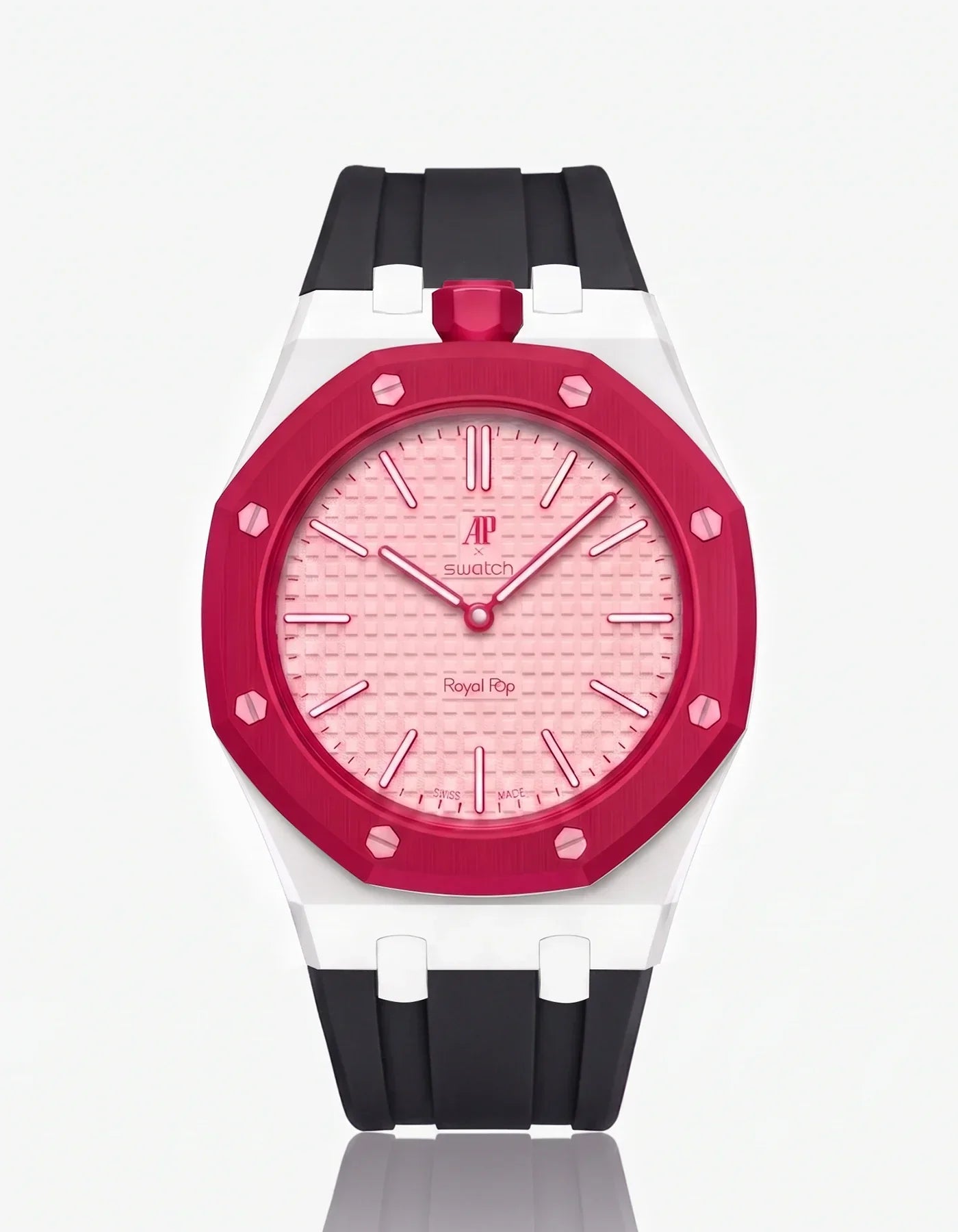 Silicone Strap & Bioceramic Case  Royal Pop Otto Rosso(Customize  Colors)