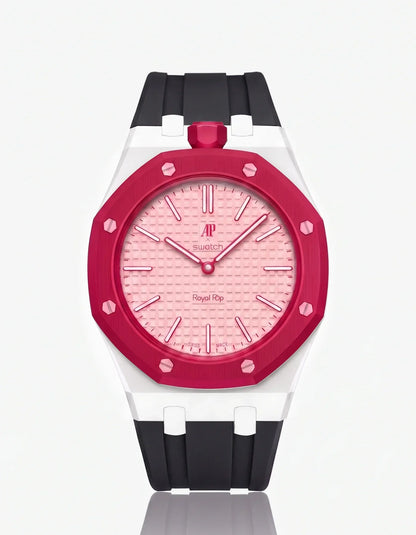 Silicone Strap & Bioceramic Case  Royal Pop Otto Rosso(Customize  Colors)