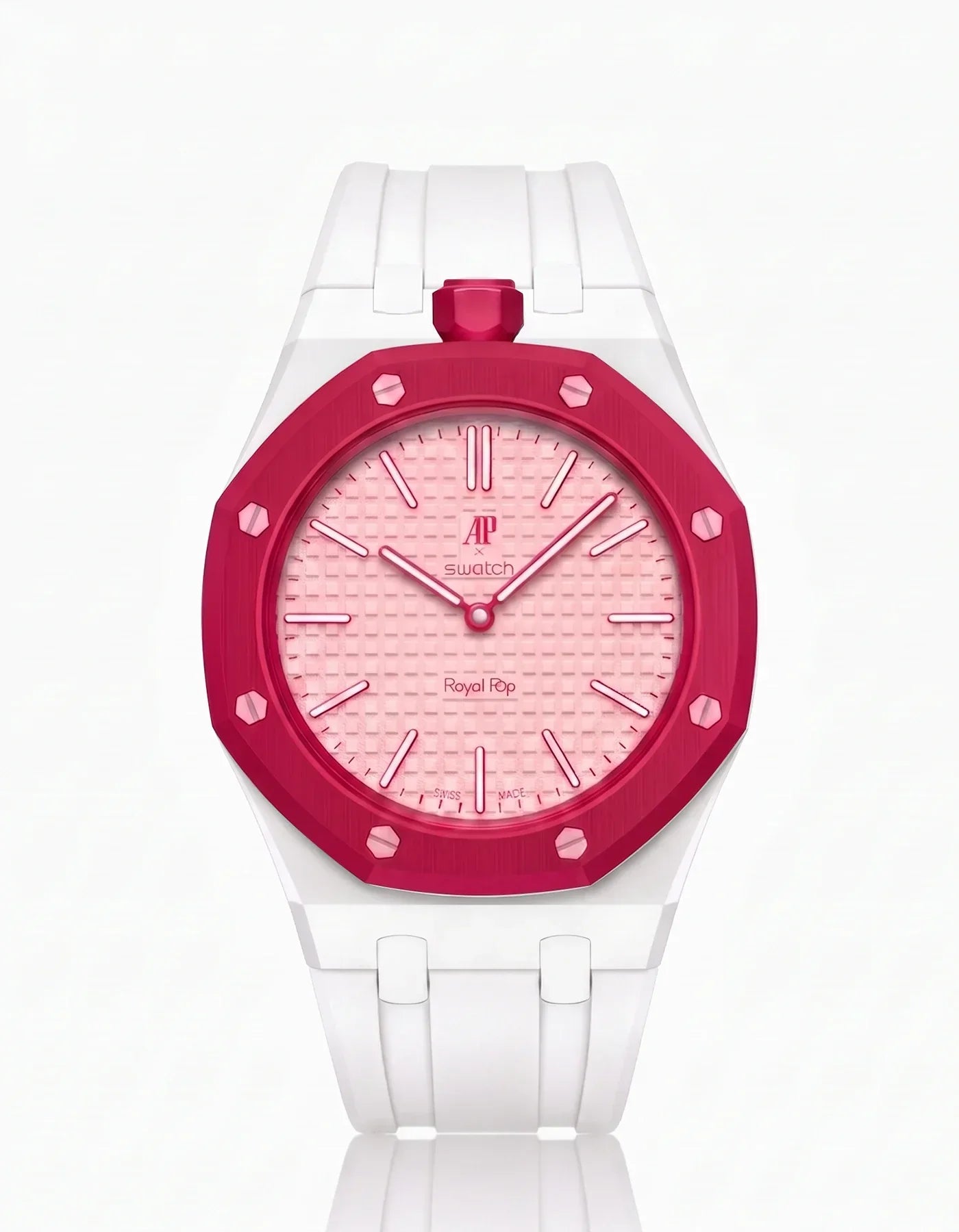 Silicone Strap & Bioceramic Case  Royal Pop Otto Rosso(Customize  Colors)