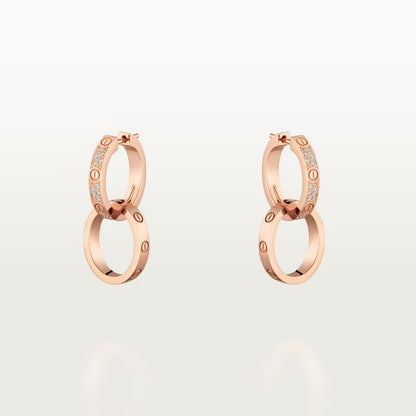 [OAK JURI]LOVE 3.3MM DANGLE HALF DIAMOND EARRINGS