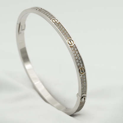 [OAK JURI]LOVE BRACELET 3.65MM DIAMOND-PAVED