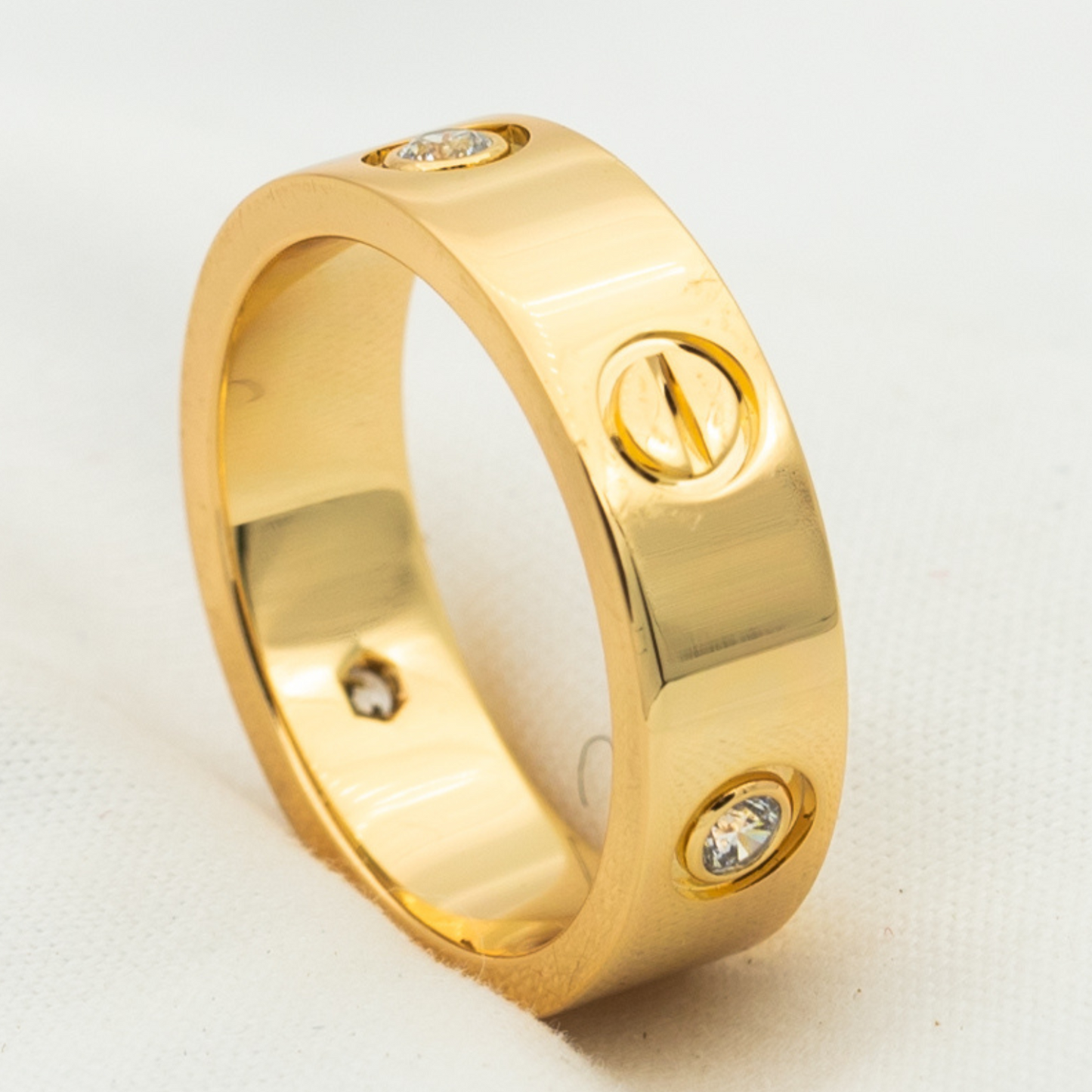 [OAK JURI]LOVE RING 5.5MM 3 DIAMONDS PINK GOLD
