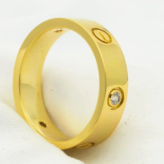 [OAK JURI]LOVE RING 5.5MM 3 DIAMONDS GOLD