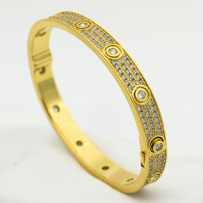 [OAK JURI]LOVE BRACELET 6.1MM DIAMOND-PAVED 10 BIG DIAMONDS
