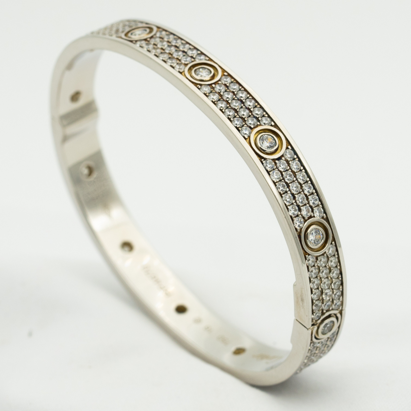 [OAK JURI]LOVE BRACELET 6.1MM DIAMOND-PAVED 10 BIG DIAMONDS