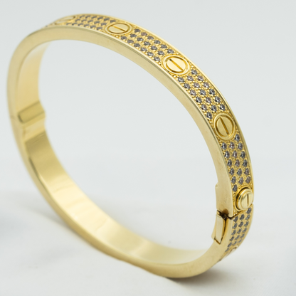 [OAK JURI]LOVE BRACELET 6.1MM DIAMOND-PAVED