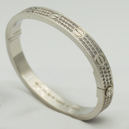 [OAK JURI]LOVE BRACELET 6.1MM DIAMOND-PAVED
