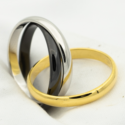 [OAK JURI]TRINITY RING BLACK GOLD SILVER