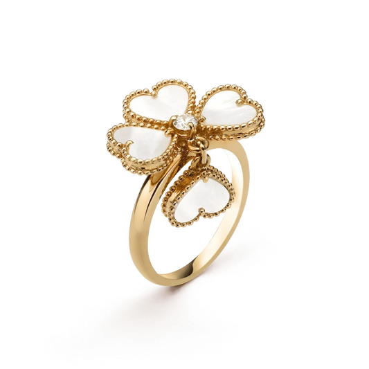 [OAK JURI]SWEET CLOVER WHITE MOP RING