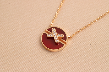 [OAK JURI]JEUX DE PINK GOLD DIAMOND NECKLACE
