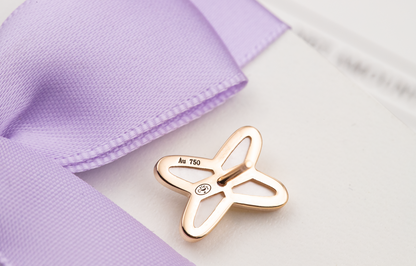 [OAK JURI]JEUX DE WHITE MOP ROSE GOLD DIAMOND EARRINGS