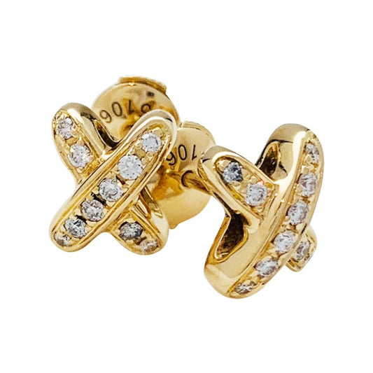 [OAK JURI]JEUX DE GOLD DIAMOND EARRINGS