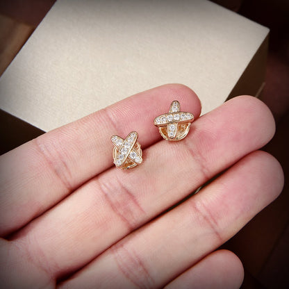 [OAK JURI]JEUX DE GOLD DIAMOND EARRINGS