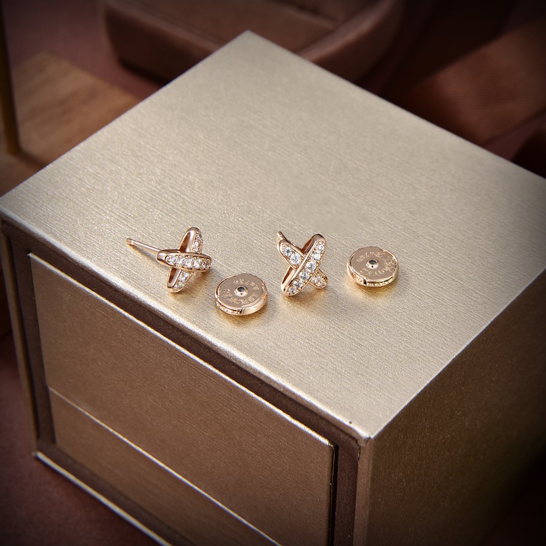 [OAK JURI]JEUX DE GOLD DIAMOND EARRINGS