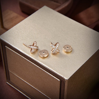 [OAK JURI]JEUX DE GOLD DIAMOND EARRINGS