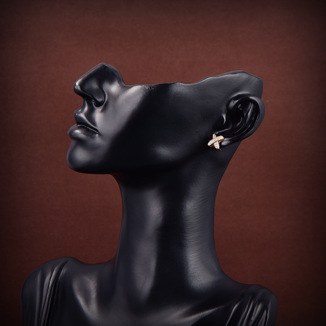 [OAK JURI]JEUX DE GOLD DIAMOND EARRINGS