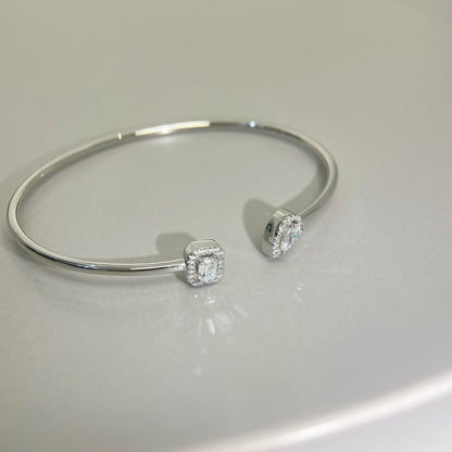 [OAK JURI]JONC FLEX MY TWIN TOI & MOI SILVER DIAMOND BRACELET