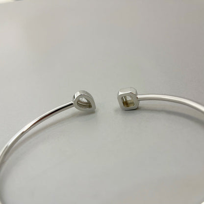 [OAK JURI]JONC FLEX MY TWIN TOI & MOI SILVER DIAMOND BRACELET