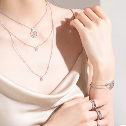 [OAK JURI]LUCKY MOVER PM PAVED NECKLACE