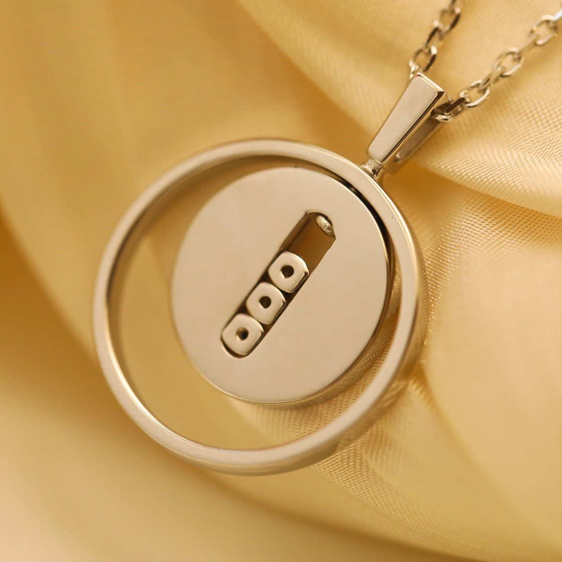 [OAK JURI]LUCKY MOVE MM SILVER DIAMOND NECKLACE
