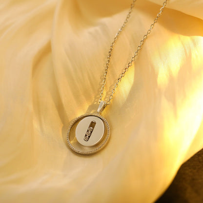 [OAK JURI]LUCKY MOVE MM SILVER DIAMOND NECKLACE