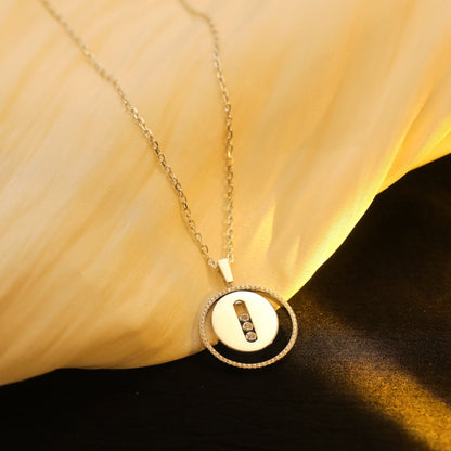 [OAK JURI]LUCKY MOVE MM SILVER DIAMOND NECKLACE