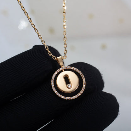 [OAK JURI]LUCKY MOVE PM NECKLACE PINK GOLD DIAMOND