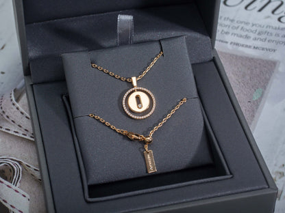 [OAK JURI]LUCKY MOVE PM NECKLACE PINK GOLD DIAMOND
