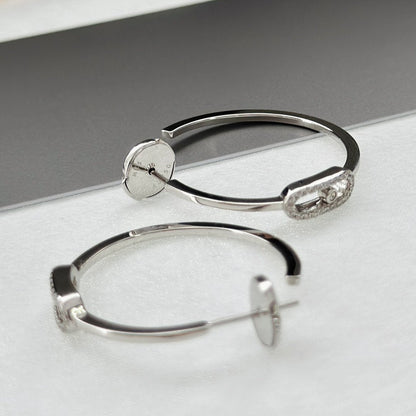 [OAK JURI]CREOLES MOVE UNO PM DIAMOND EARRINGS