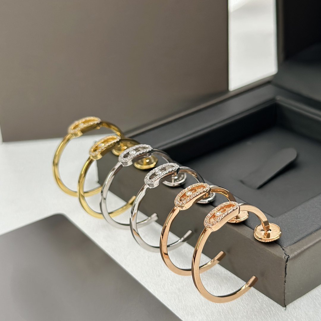 [OAK JURI]CREOLES MOVE UNO PM DIAMOND EARRINGS