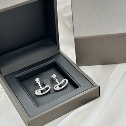 [OAK JURI]MOVE UNO SILVER DIAMOND EARRINGS