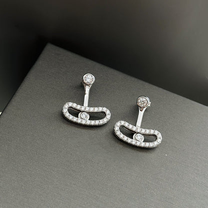 [OAK JURI]MOVE UNO SILVER DIAMOND EARRINGS