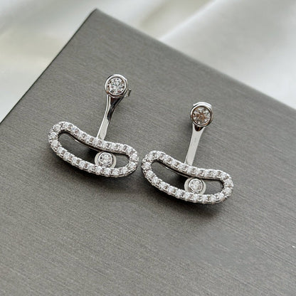 [OAK JURI]MOVE UNO SILVER DIAMOND EARRINGS