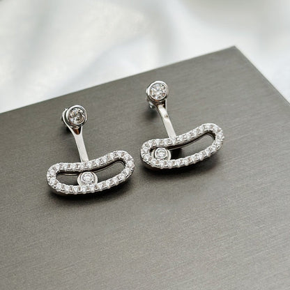 [OAK JURI]MOVE UNO SILVER DIAMOND EARRINGS