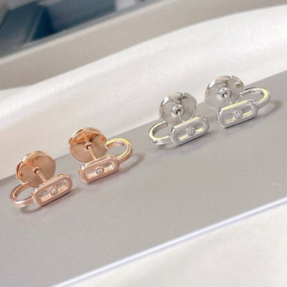 [OAK JURI]CREOLES MOVE UNO MINI 1 DIAMOND EARRINGS