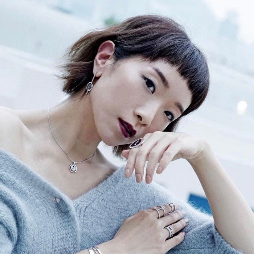 [OAK JURI]LUCKY MOVE ARROW PINK GOLD DIAMOND EARRINGS