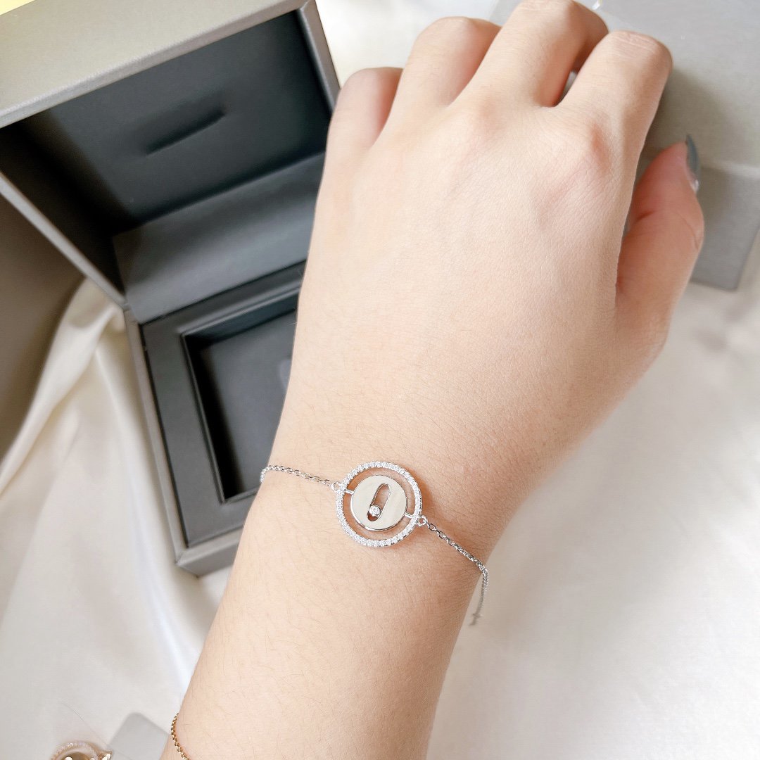 [OAK JURI]LUCKY MOVE PAVED DIAMOND BRACELET