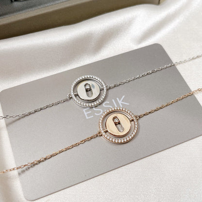 [OAK JURI]LUCKY MOVE PAVED DIAMOND BRACELET