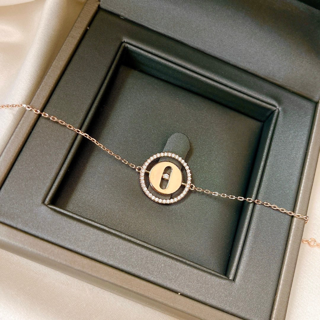 [OAK JURI]LUCKY MOVE PAVED DIAMOND BRACELET