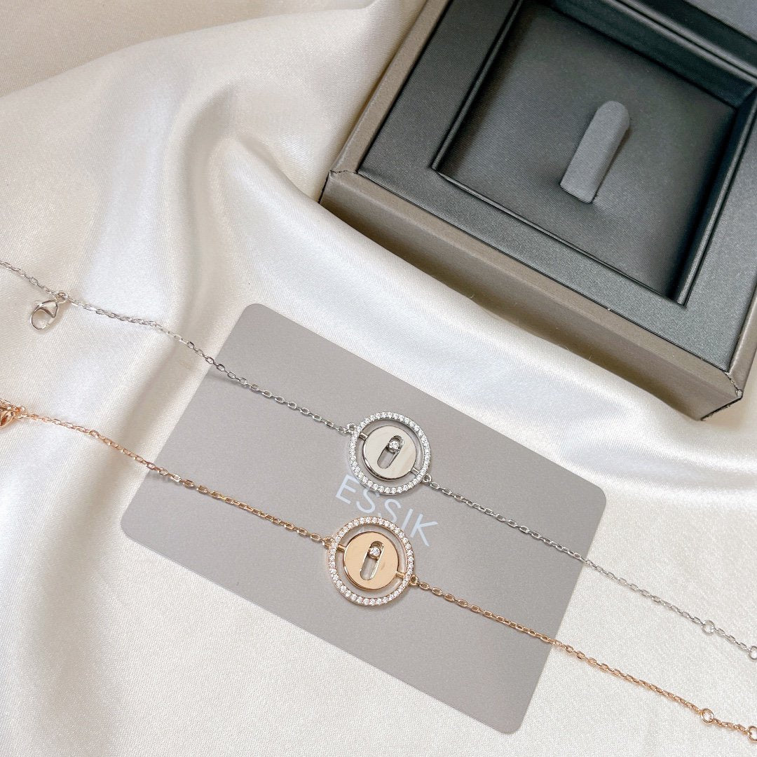 [OAK JURI]LUCKY MOVE PAVED DIAMOND BRACELET