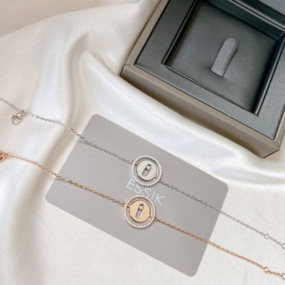 [OAK JURI]LUCKY MOVE PAVED DIAMOND BRACELET