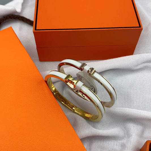 [OAK JURI]CLASSIC HM CLIC WHITE 8MM ENAMEL BRACELET