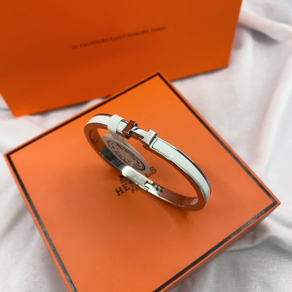 [OAK JURI]CLASSIC HM CLIC WHITE 8MM ENAMEL BRACELET
